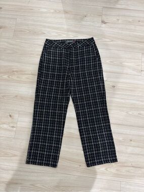 Men's Black Plaid Dress Pants - Classic Windowpane Style